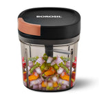 Borosil EazyPull Chopper with 6 Blades 900 ml Chopping Bowl