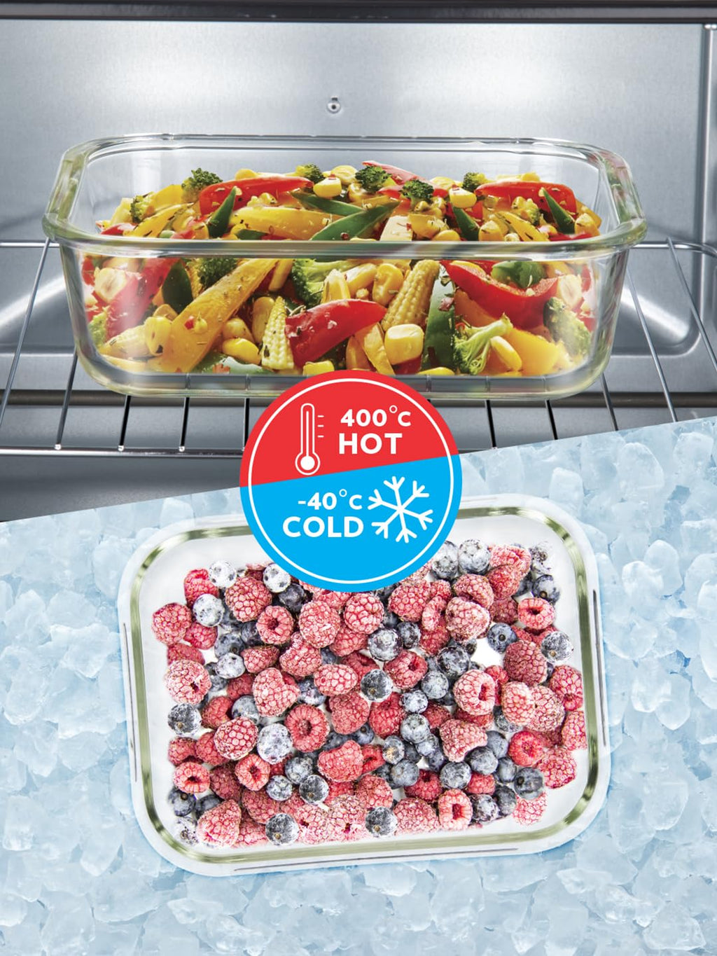 Borosil Klip n Store 370ml Rectanglular Food Storage Container with Airtght Glass Lid