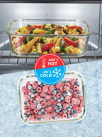 Borosil Klip n Store 370ml Rectanglular Food Storage Container with Airtght Glass Lid