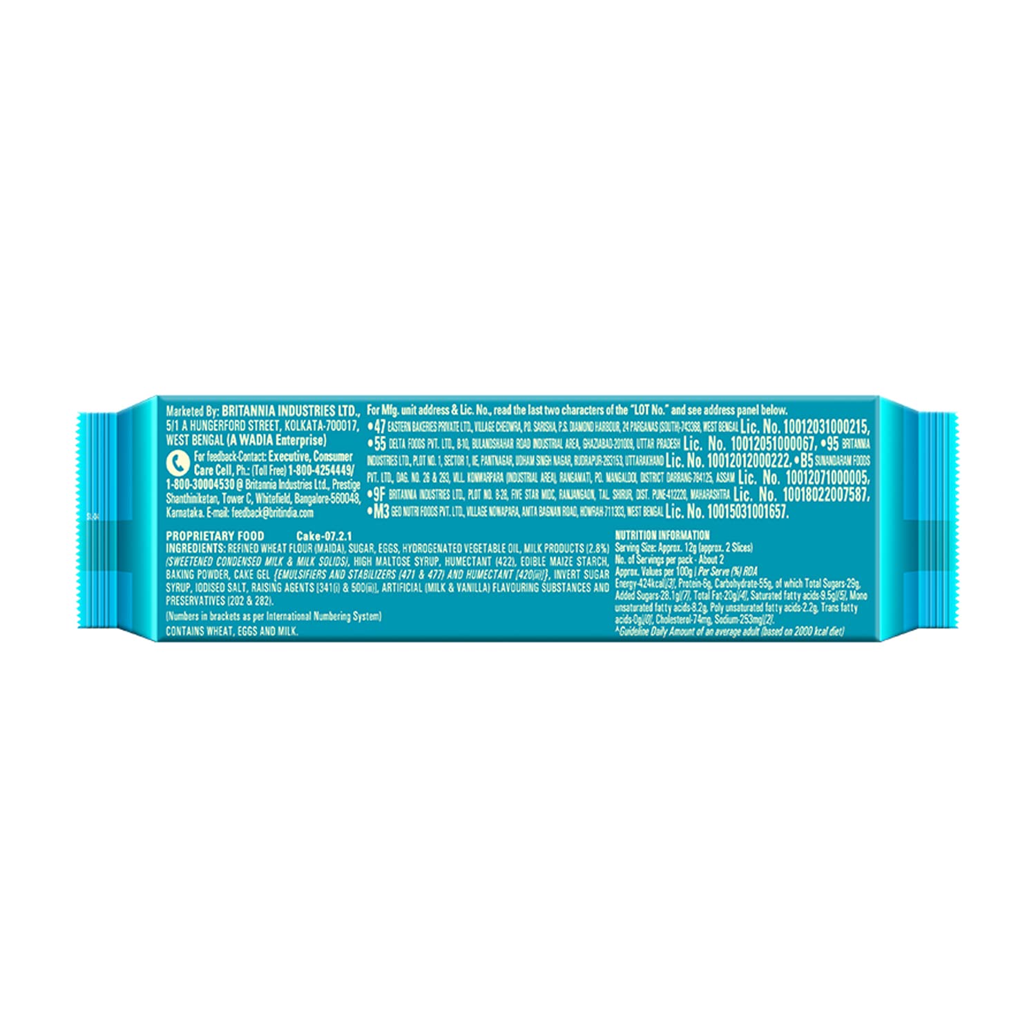Britannia Gobbles Cake Bar Cake Milky Masti, 30 g