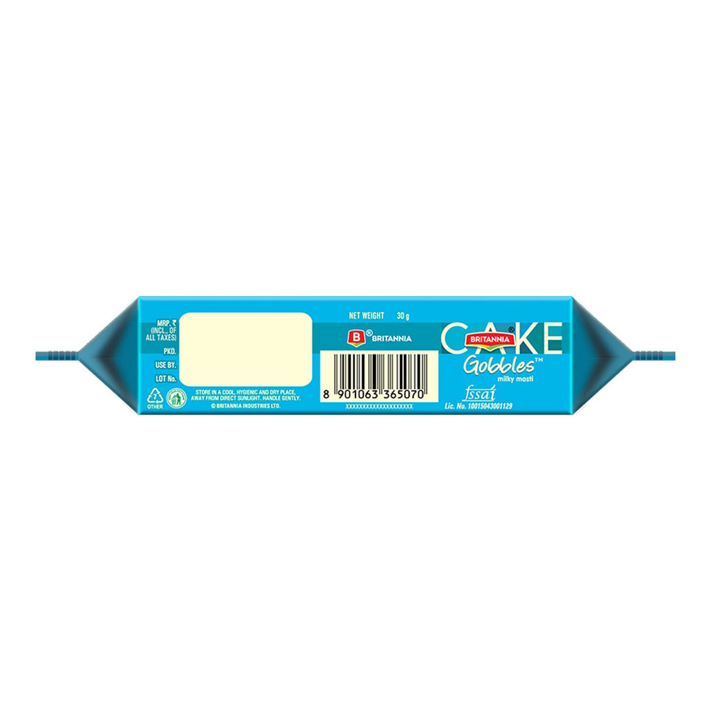 Britannia Gobbles Cake Bar Cake Milky Masti, 30 g