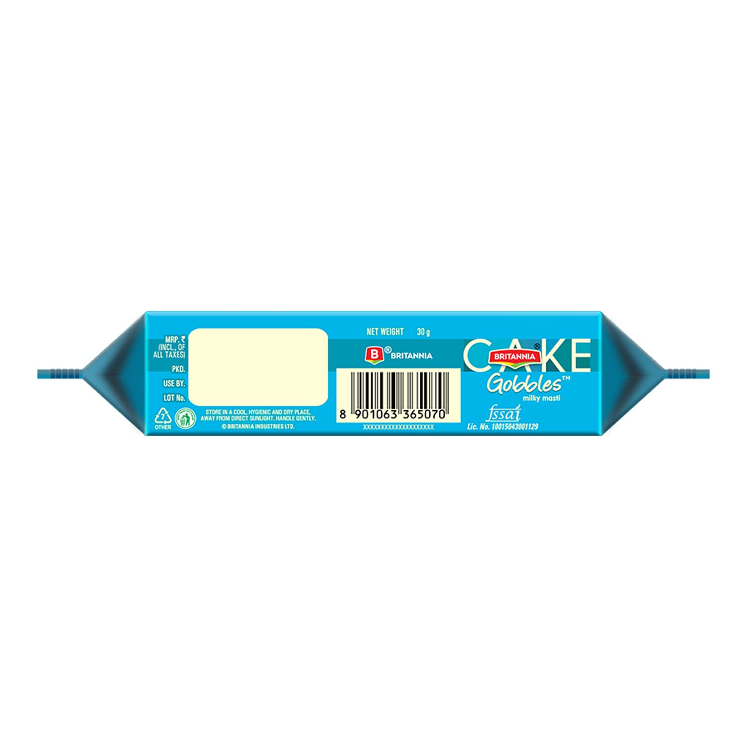 Britannia Gobbles Cake Bar Cake Milky Masti, 30 g
