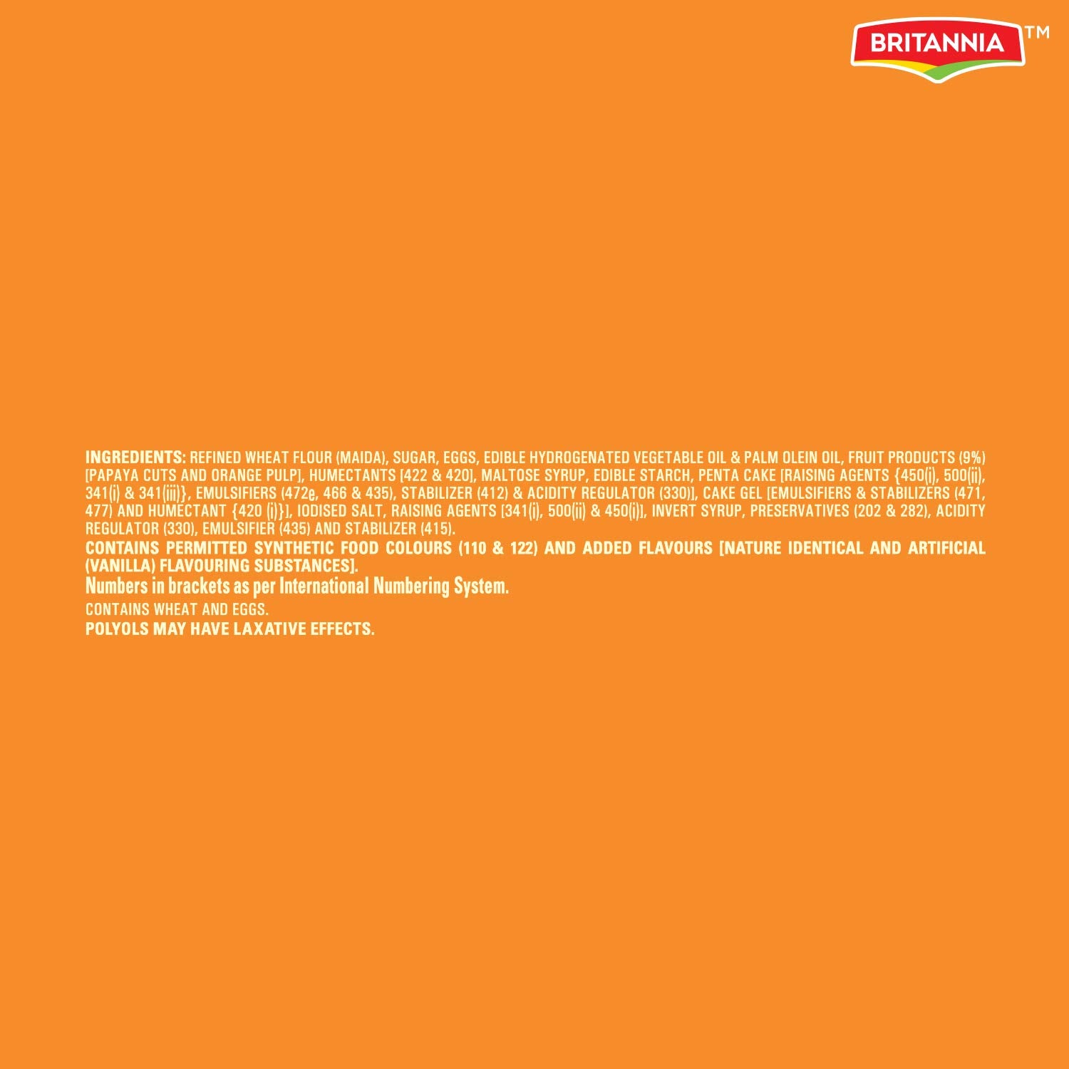 Britannia Gobbles Cake Orange Bites,30g
