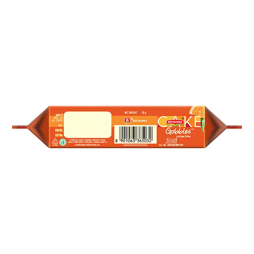 Britannia Gobbles Cake Orange Bites,30g