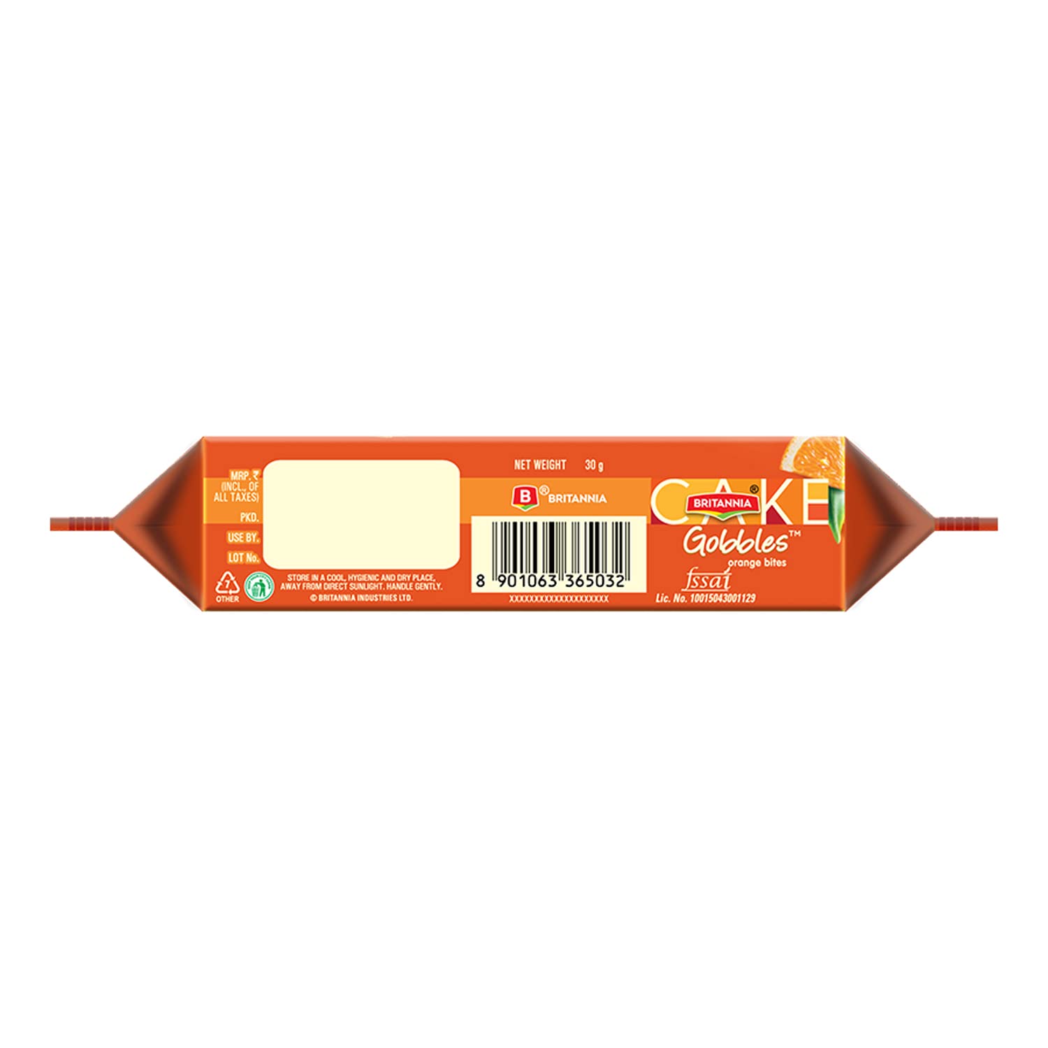Britannia Gobbles Cake Orange Bites,30g