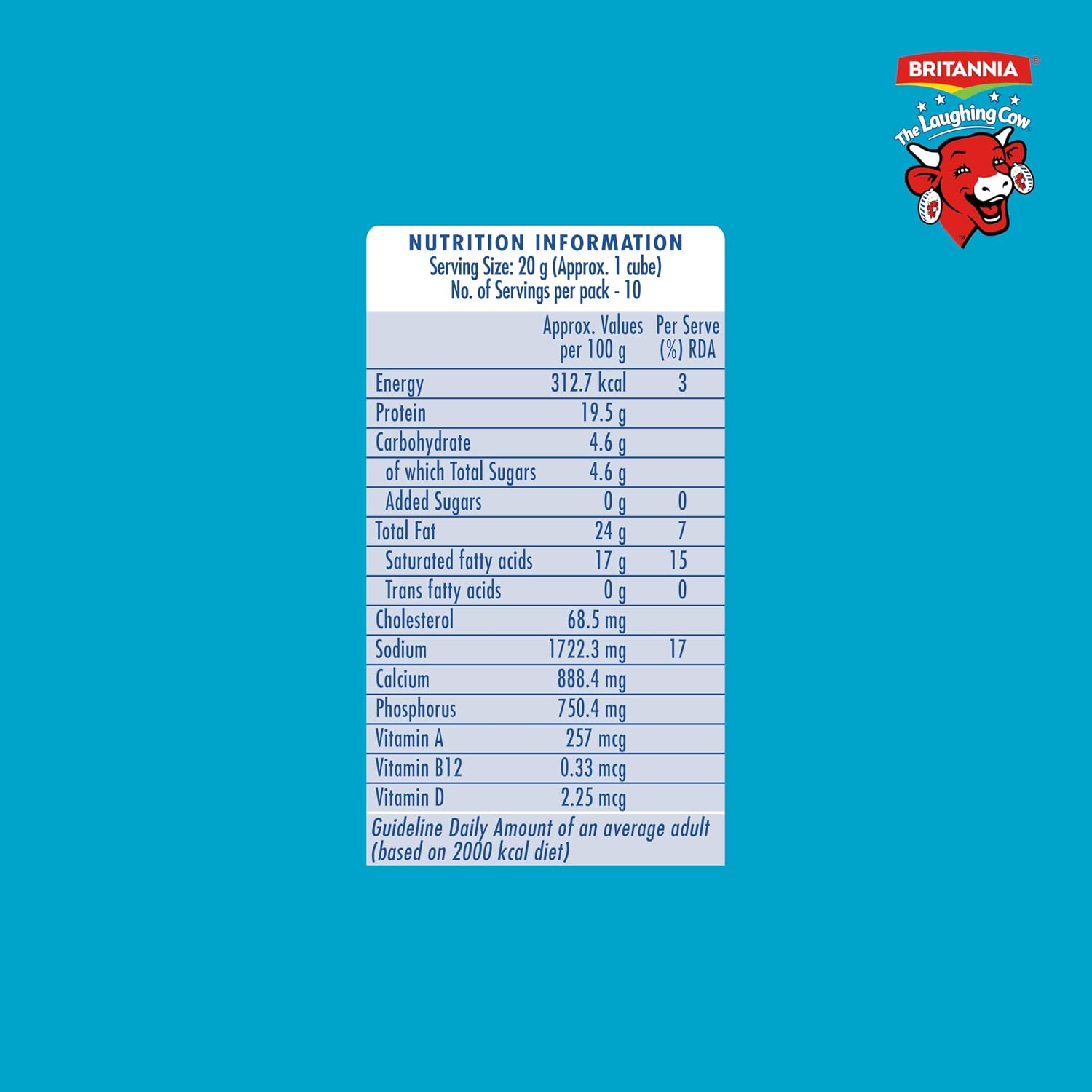 Britannia The Laughing Cow Cheese Cubes 200g