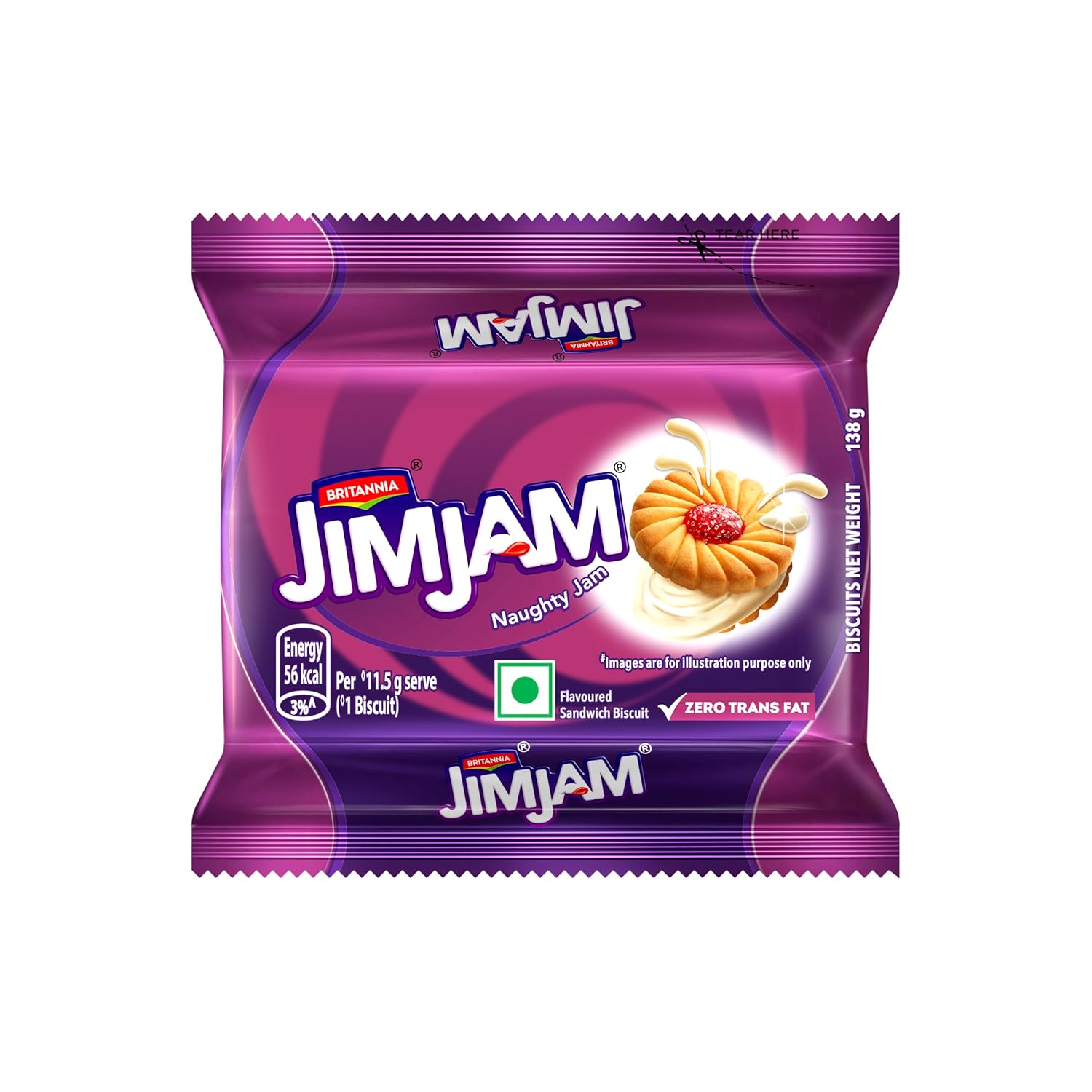 Britannia Treat Jim Jam Biscuits, 138g