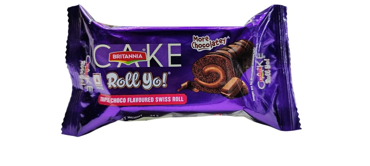 Britannia Triple Choco Swiss Roll, 24 gm