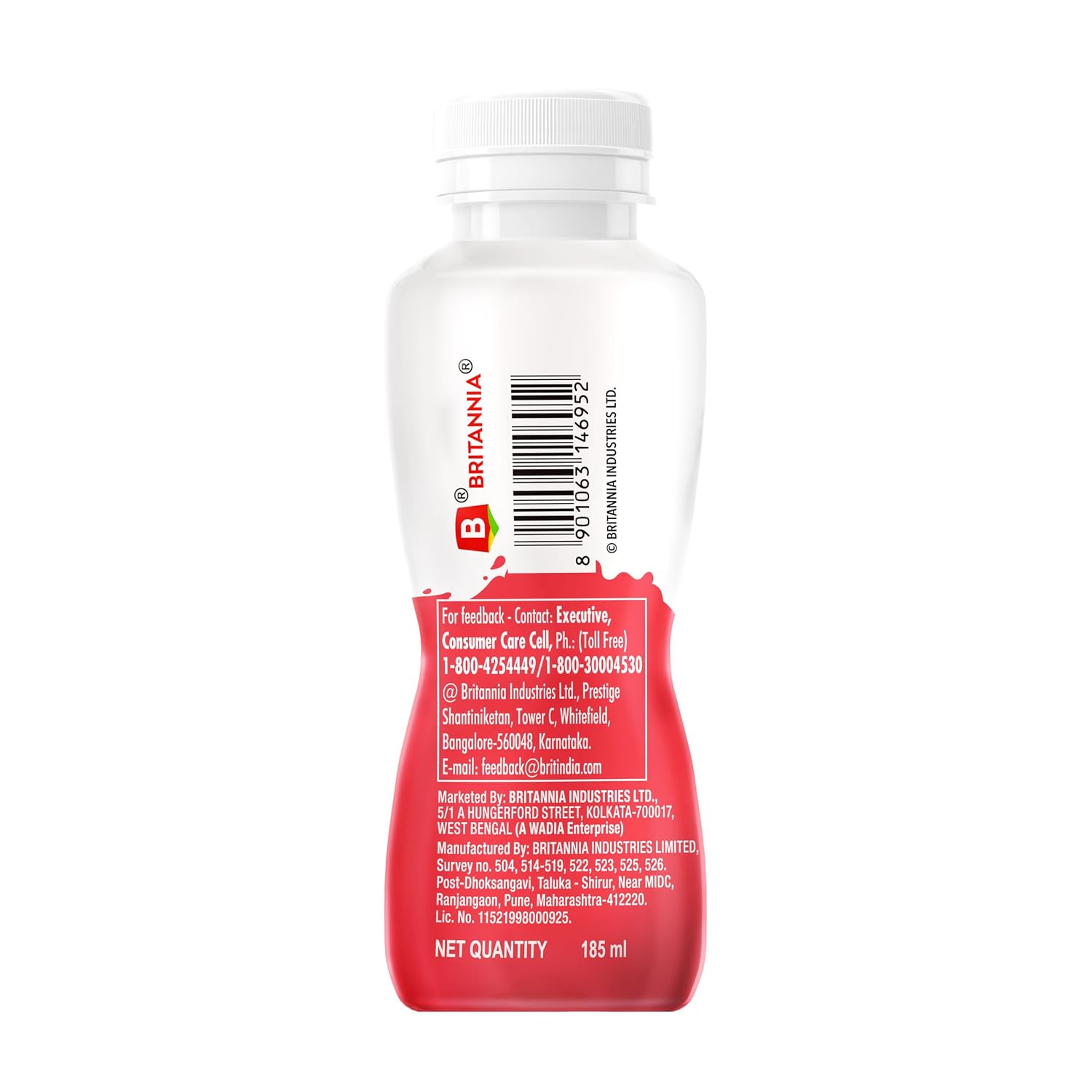 Britannia Winkin Cow Thick Milkshake Strawberry Pet Bottle, 180 ml