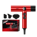 VGR V-401 Professional Salon Series Hair Dryer | 110000 RPM BLDC Motor with 40 Speed & Temp Settings, Cool Shot, Magnetic Nozzles, LED Display (Red,1900W)