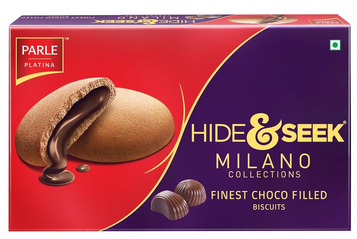 Parle Platina Parle Hide & Seek Milano Center Filled Regular Chocolate 250 G/200 G