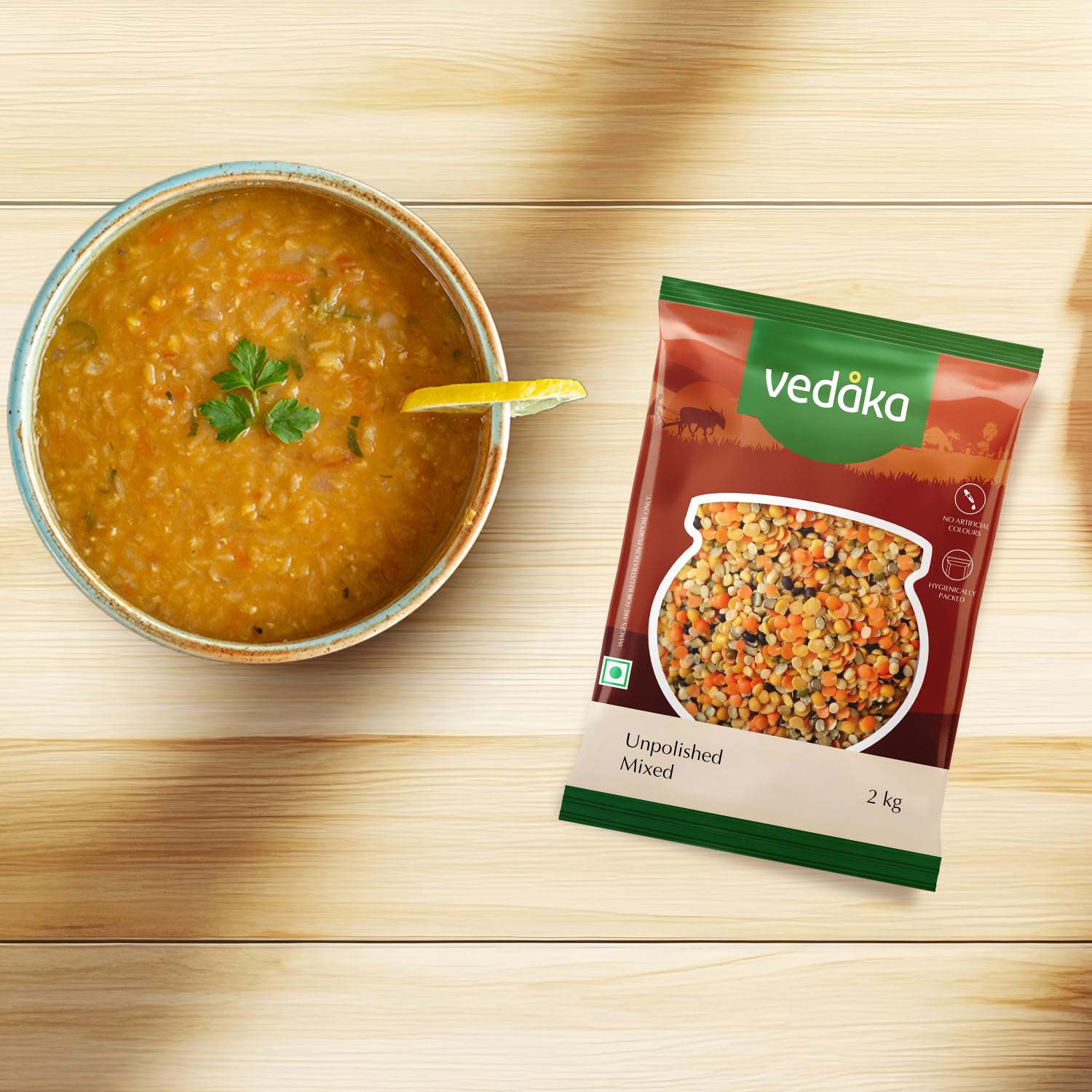 Vedaka Unpolished Mixed Dal 2 Kg
