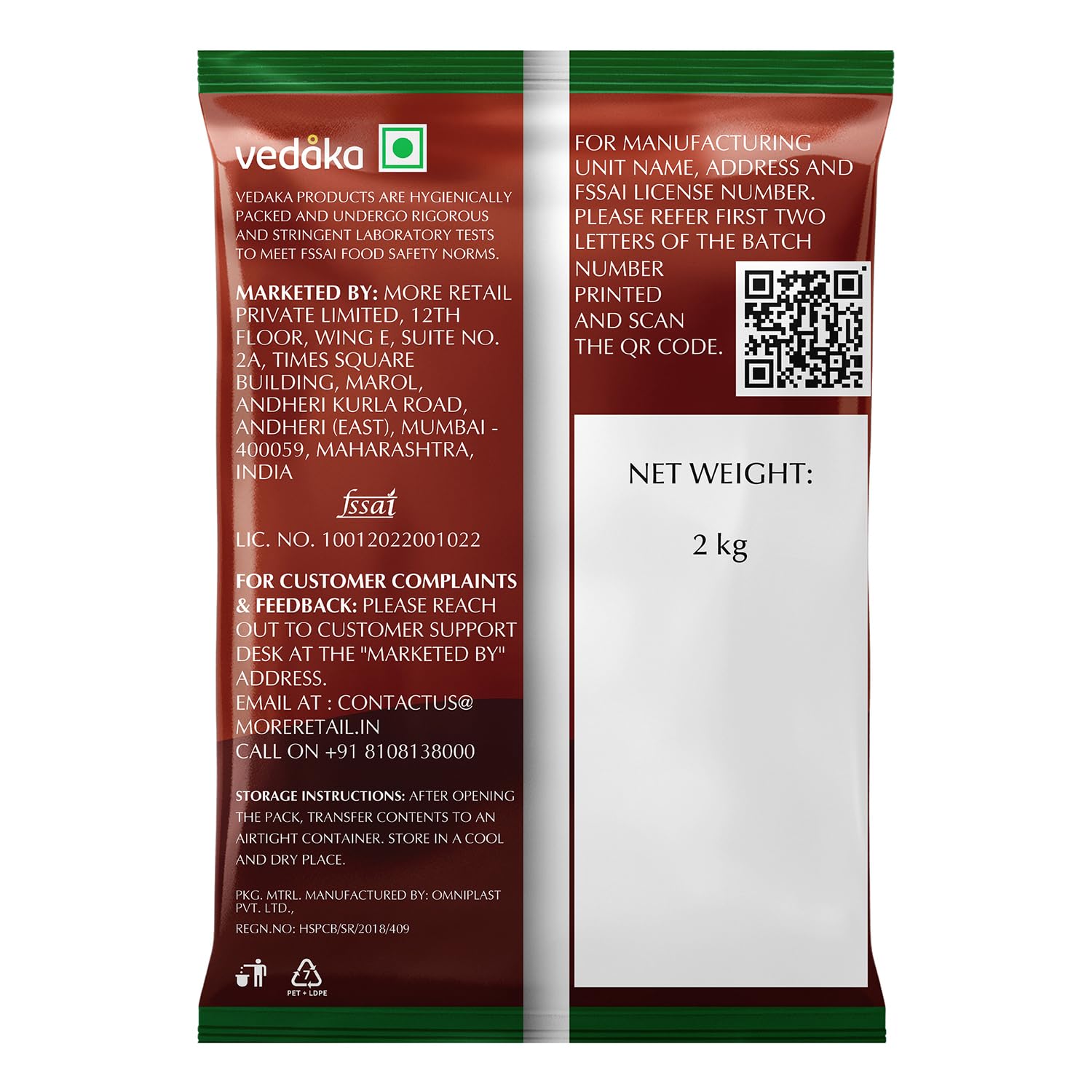 Vedaka Unpolished Mixed Dal 2 Kg