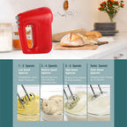 CELLO Supreme Hand Beater Mixer 400 Watts Black |Turbo Function, 6 Speed Setting 2 Year Warranty