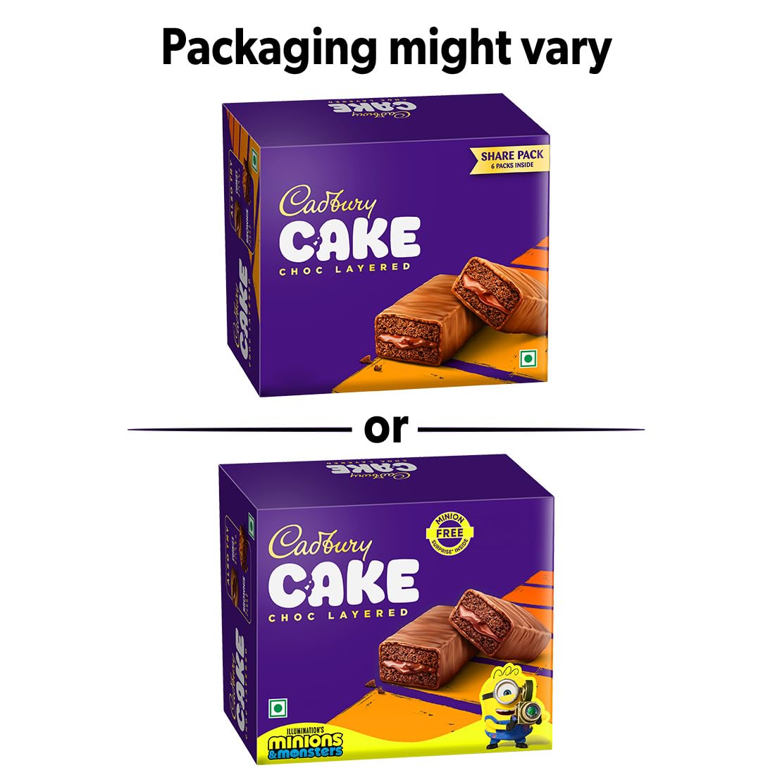 Cadbury ChocLayered Cake Minion Pack, 114 g