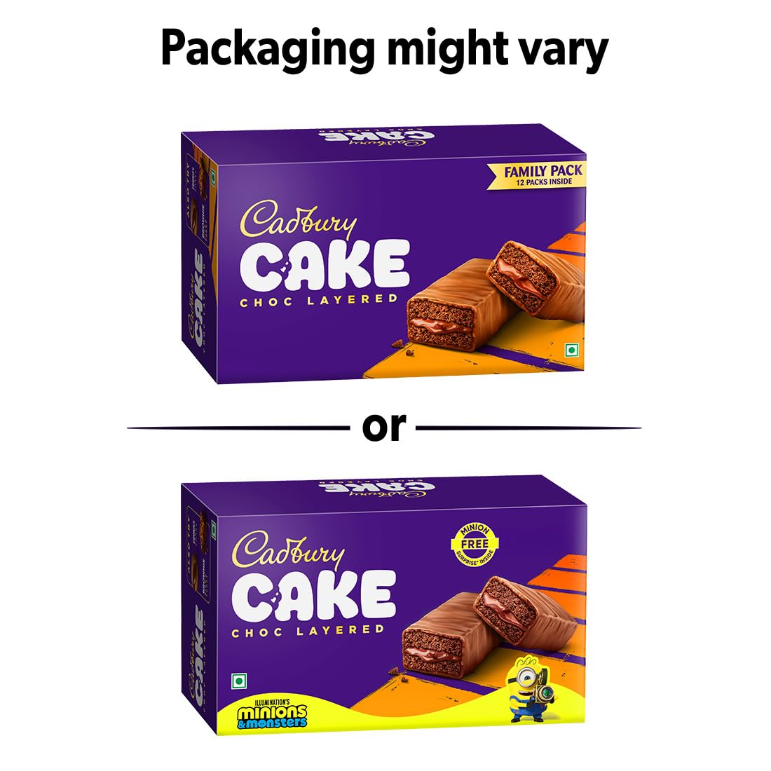 Cadbury ChocLayered Cake Minion Pack, 228 g