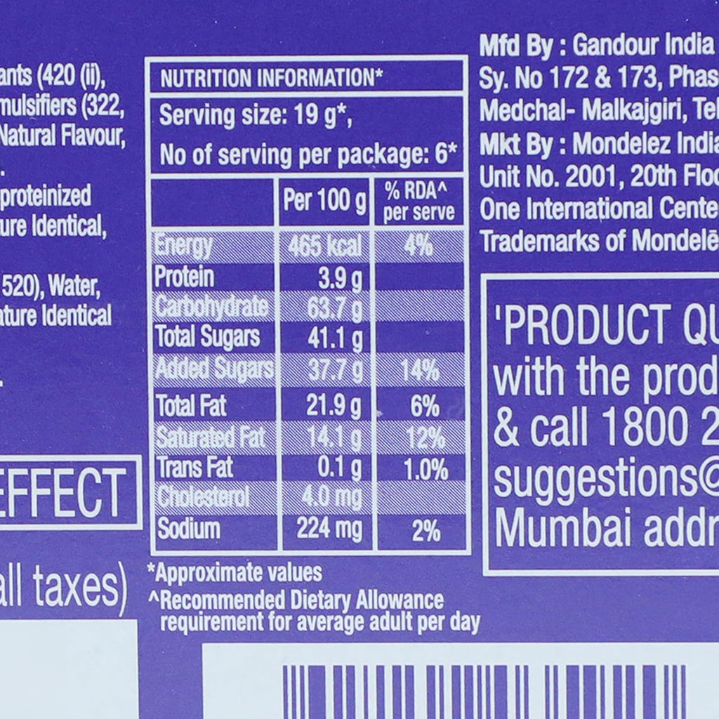 Cadbury Chocobakes Choc Layered Cakes, 126Gm