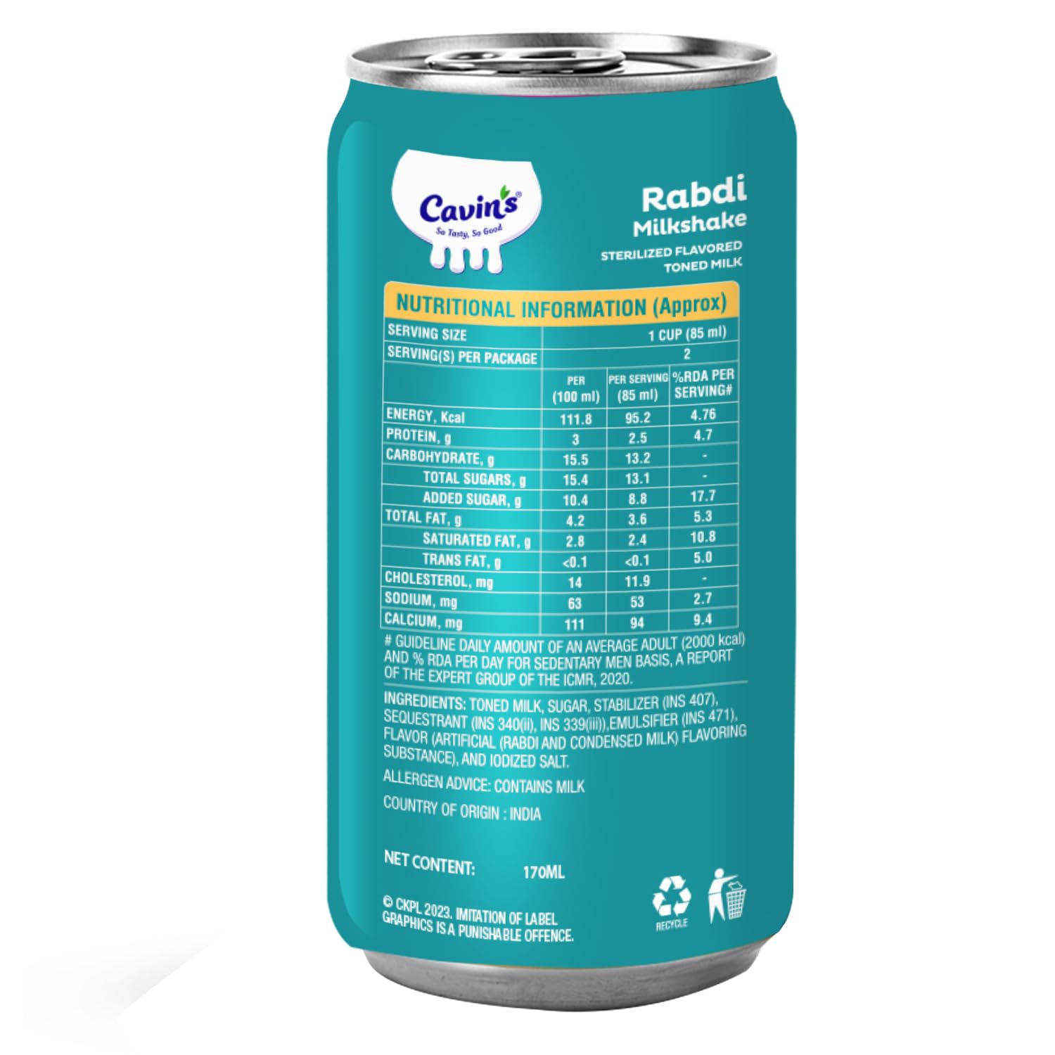 Cavin's Rabdi Milkshake 170ml