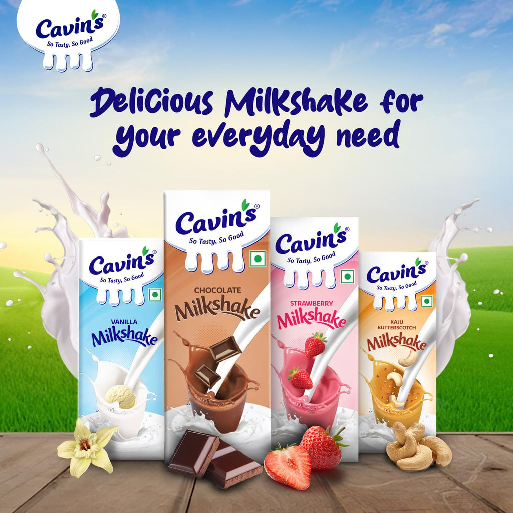 Cavin's Strawberry Milkshake 180ml