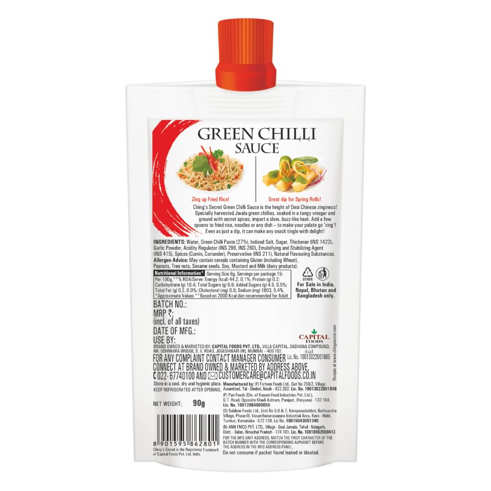 Ching's Secret Green Chilli Sauce, 90g