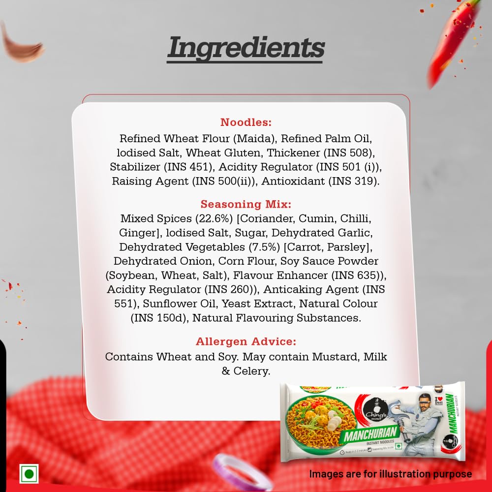 Ching’s Secret Manchurian Instant Noodles, Desi Chinese Noodles, Vegetarian, 240g
