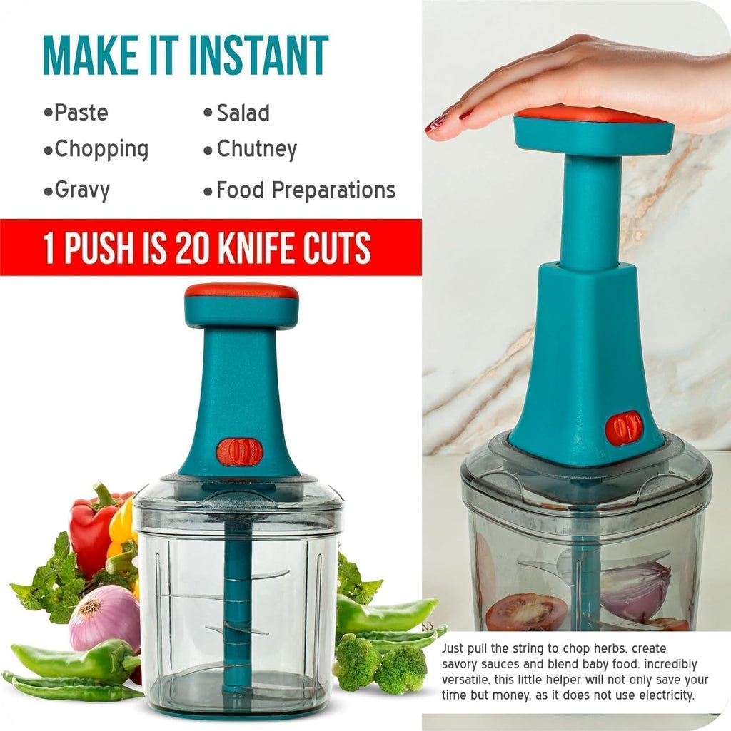 Chopper for Kitchen Use 1100 ML, Push Chopper with 6 Blades