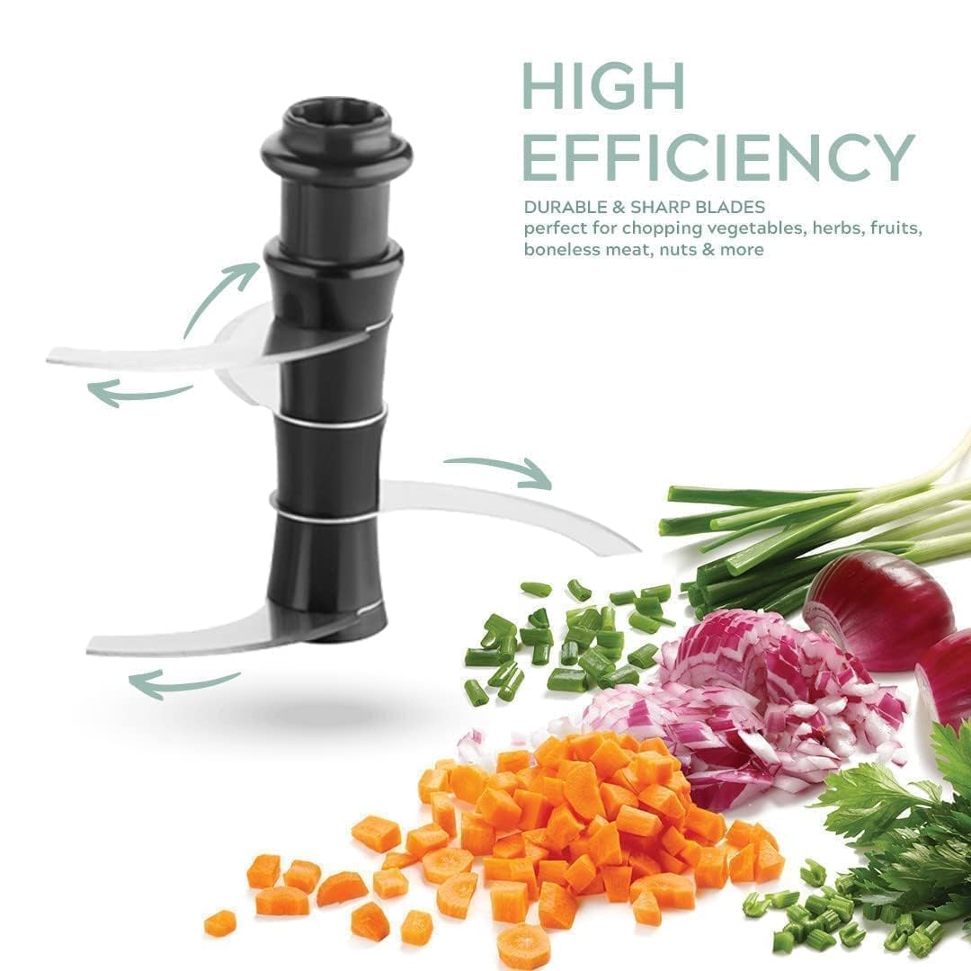 Chopper for Kitchen Use 1100 ML, Push Chopper with 6 Blades