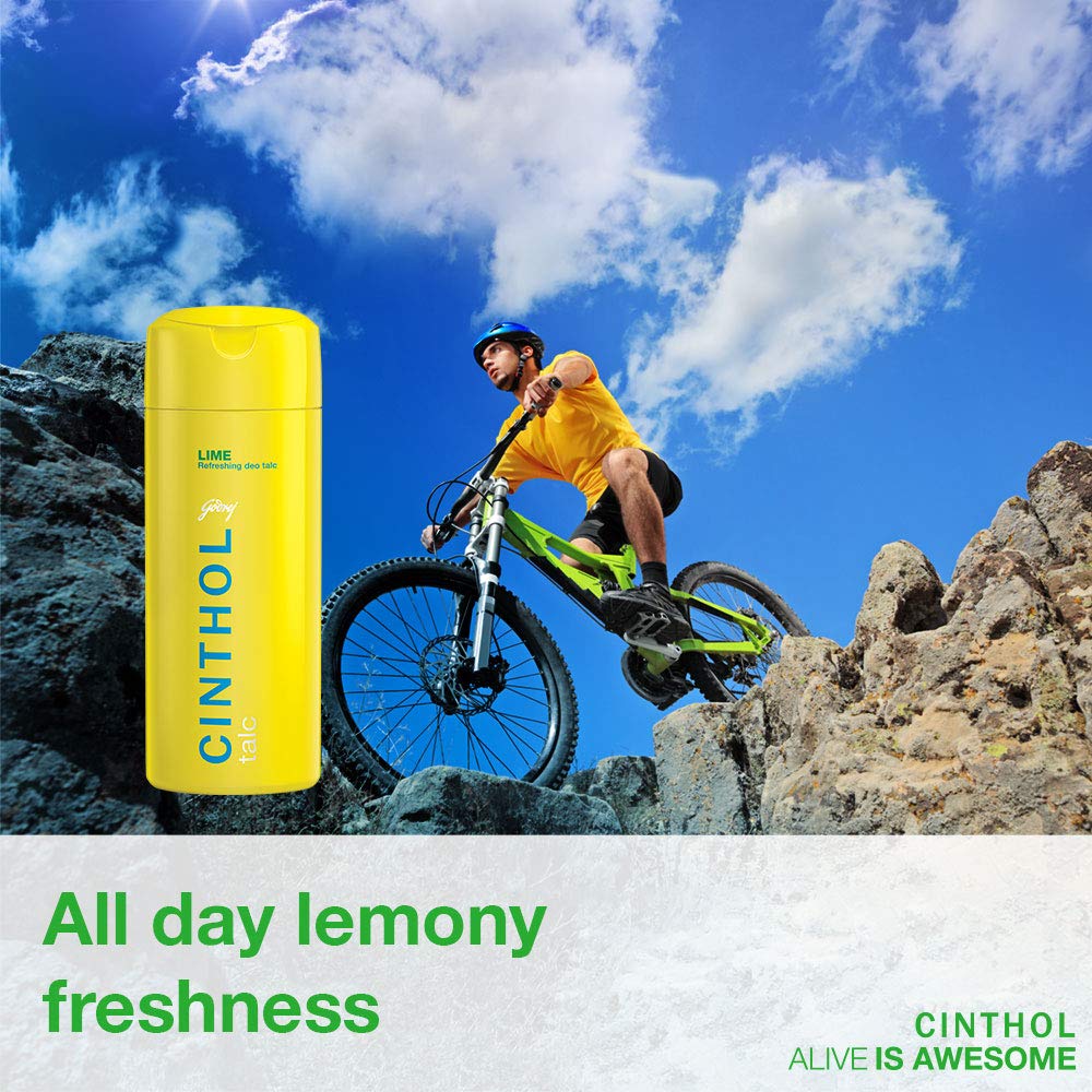 Cinthol Godrej Lime Talcum Powder Pack of 1, 300 Gms
