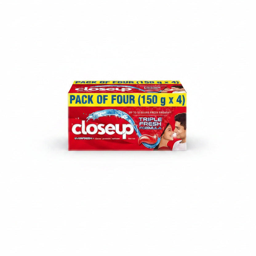Closeup Everfresh+ Anti-Germ Gel Toothpaste Red Hot, 150 gm (Pack of 4)
