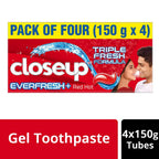 Closeup Everfresh+ Anti-Germ Gel Toothpaste Red Hot, 150 gm (Pack of 4)