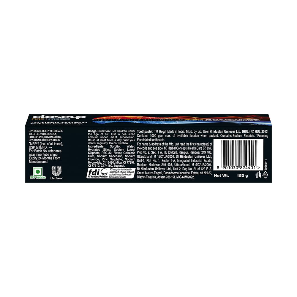 Closeup Fire Freeze Gel Toothpaste 150 gram