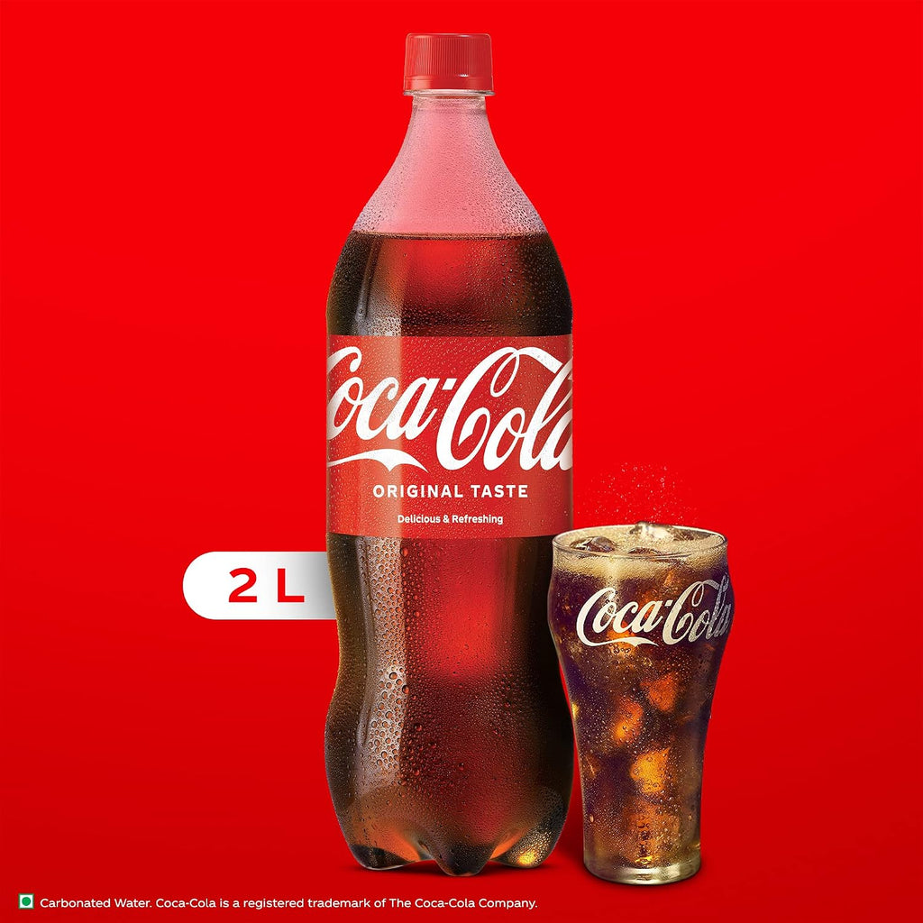 Coca-Cola Original Taste Cola Soft Drink Pet Bottle, 2 Liter