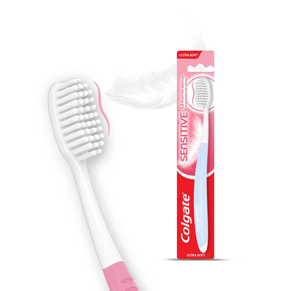 Colgate Gentle Sensitive Ultra Soft Tooth Brush, White-blue
