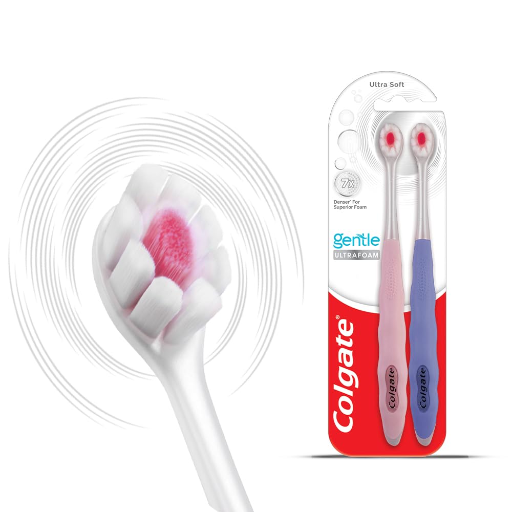 Colgate Gentle UltraFoam Ultra Soft Bristles Manual Toothbrush 2pcs