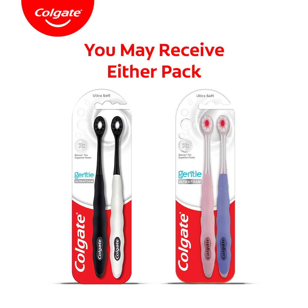 Colgate Gentle UltraFoam Ultra Soft Bristles Manual Toothbrush 2pcs