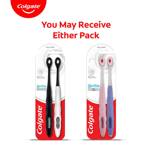 Colgate Gentle UltraFoam Ultra Soft Bristles Manual Toothbrush 2pcs