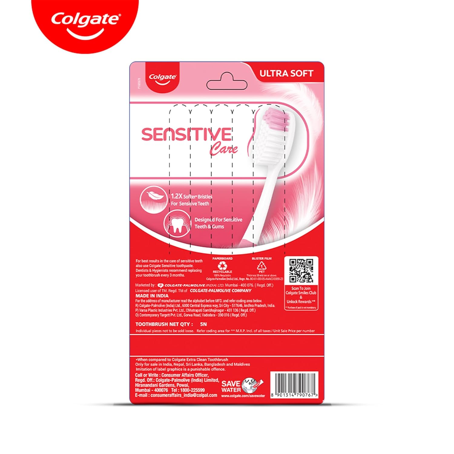 Colgate Sensitive Care Toothbrush Set of 5
