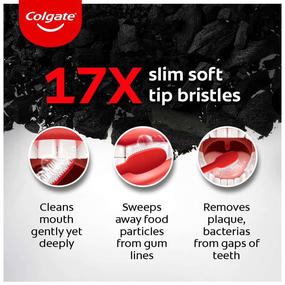 Colgate SlimSoft Charcoal Toothbrush Set of 4