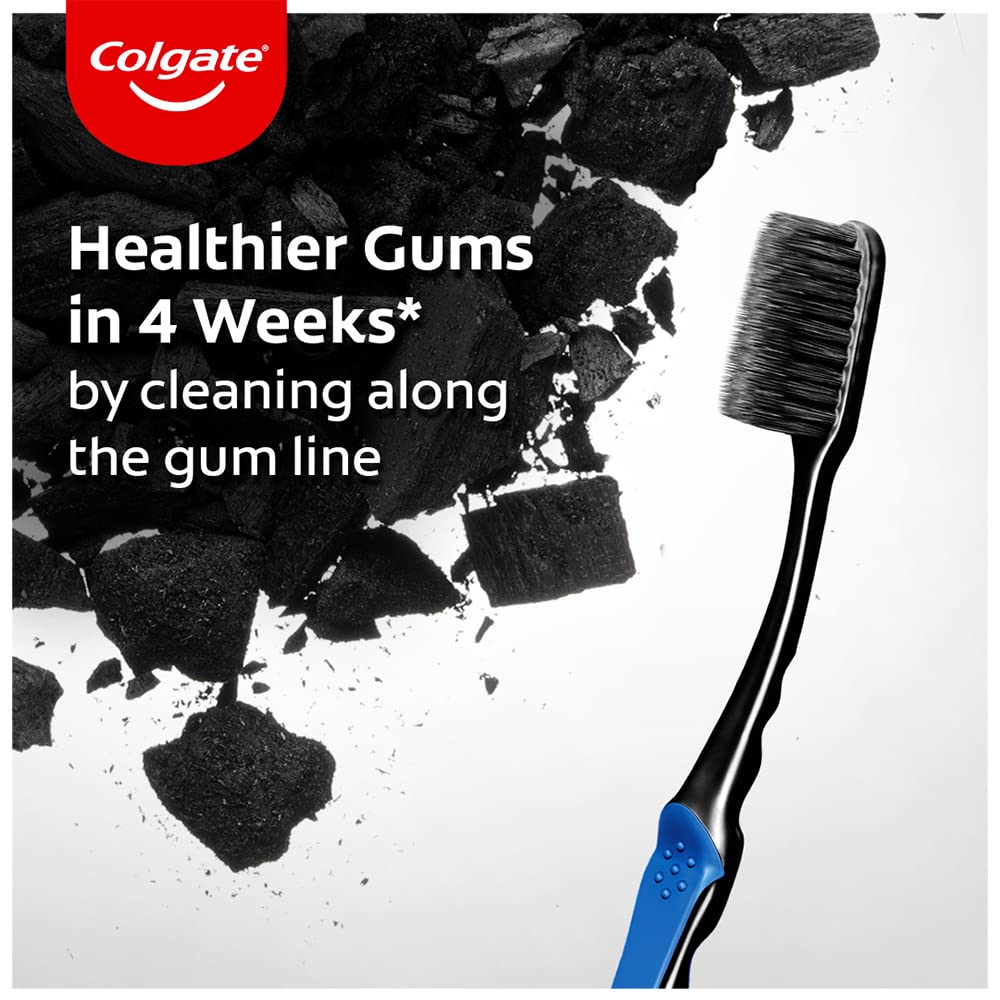 Colgate SlimSoft Charcoal Toothbrush Set of 4