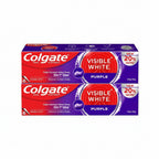 Colgate Visible White Purple Toothpaste for Teeth Whitening (200 + 40g) combo pack