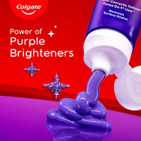 Colgate Visible White Purple Toothpaste for Teeth Whitening (200 + 40g) combo pack