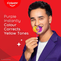 Colgate Visible White Purple Toothpaste for Teeth Whitening (200 + 40g) combo pack
