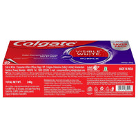 Colgate Visible White Purple Toothpaste for Teeth Whitening (200 + 40g) combo pack