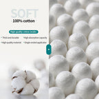 Cotton Buds, 600 Swabs, 300 Bamboo Wooden Sticks