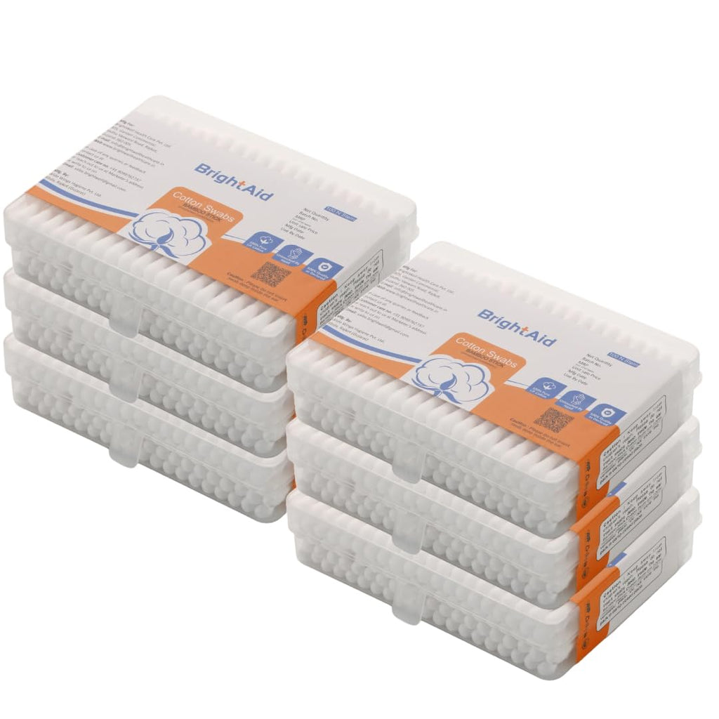 Cotton Buds, 600 Swabs, 300 Bamboo Wooden Sticks