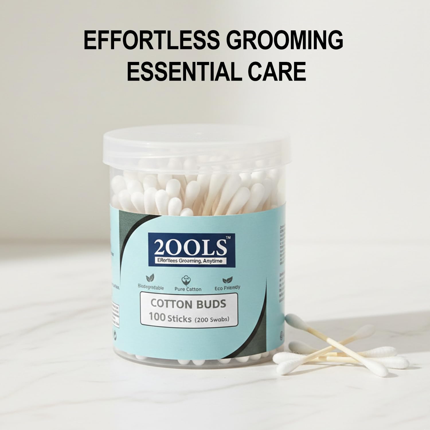 Cotton Buds, Gentle Cotton Swabs for Personal Hygiene 100 sticks
