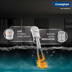 Crompton 1000W Superfast heating Immersion Rod| Anti-Scale technology| 100% Shock Proof| IP 68 Protection| 3 Yrs Warranty| Energy Saving| Powerful Heating Element| Bucket Hook