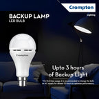 Crompton 20W Emergency LED Bulb B22 | 3-Step Dimming, Pack of 1