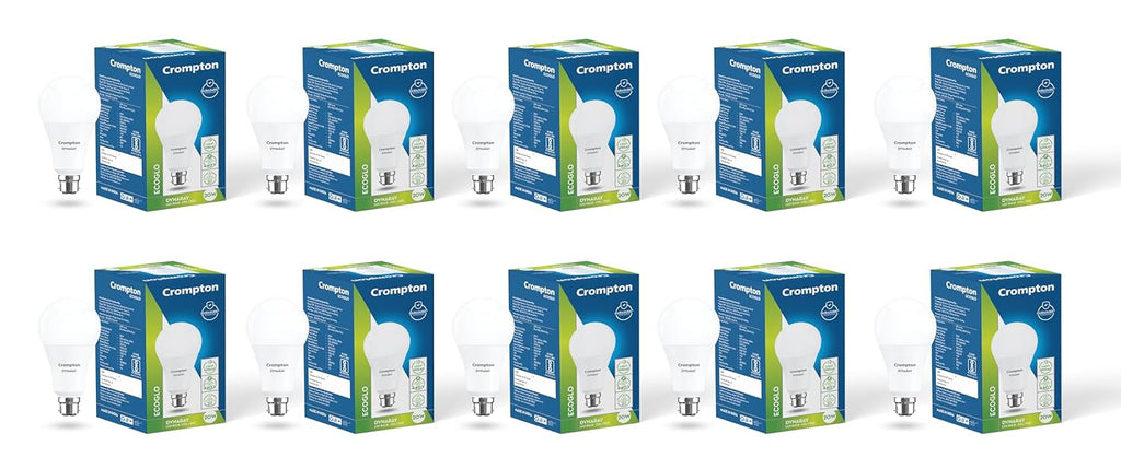 Crompton 20 W Standard B22 LED Bulb (White) Pack of 10