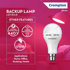 Crompton 25W Emergency LED Bulb B22 | 3-Step Dimming, Pack of 1